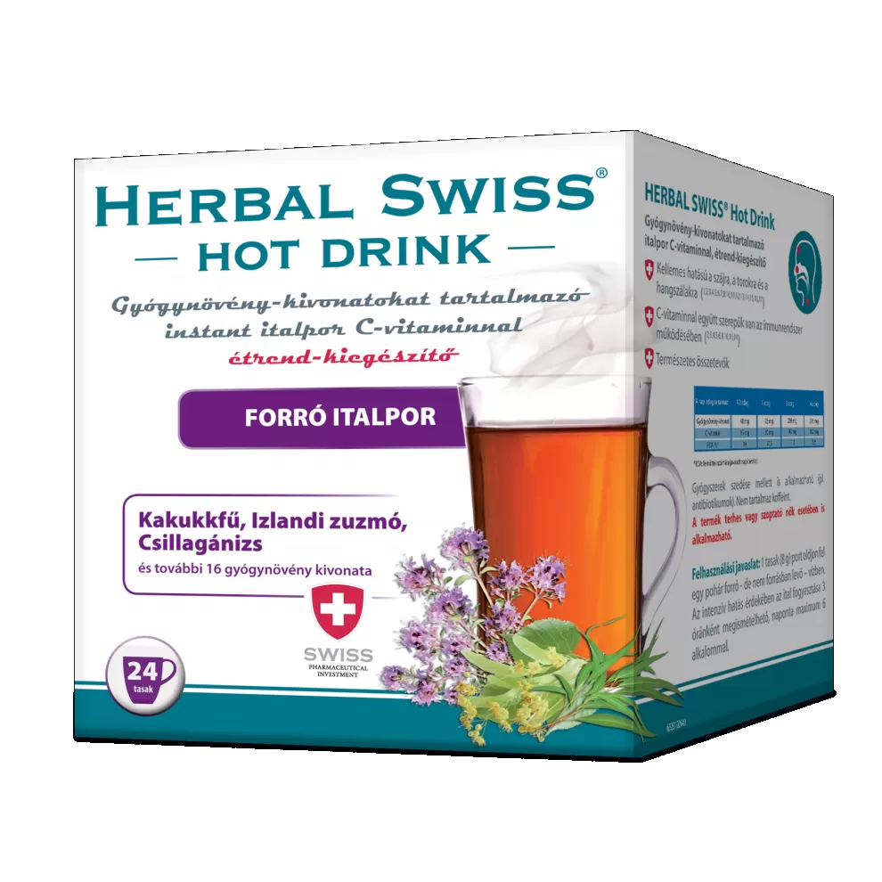 Gyógyír Gyógyszertár - Herbal swiss hot drink 24x