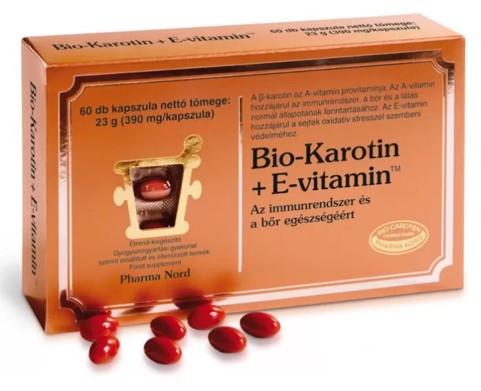 Gyógyír Gyógyszertár - Pharmanord bio-karotin+e vitamin kapszula 60x